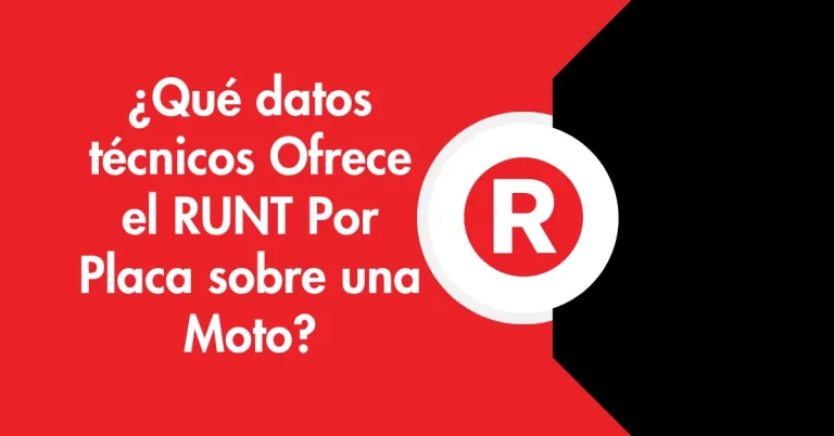 ¿Qué datos técnicos Ofrece el RUNT Por Placa sobre una Moto?
